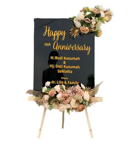 Papan Bunga Akrilik Biru