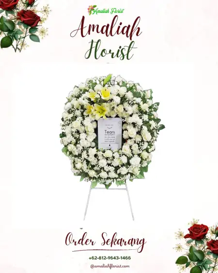 Krans Bunga Duka Biru